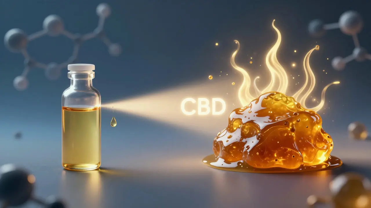 Vergleich von CBD-Öl und CBD-Wachs als konzentrierte Energieformen