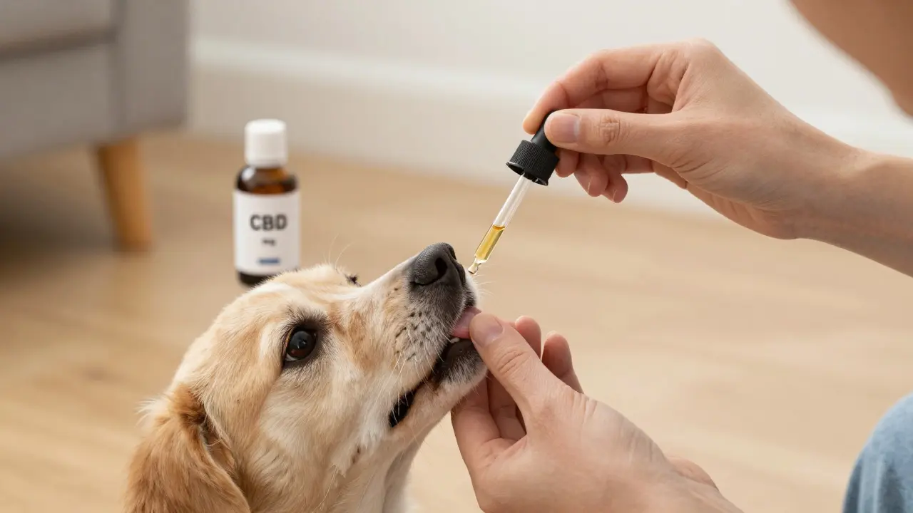 Wie viele Tropfen CBD-Öl mit 1000 mg darf ich meinem Hund geben?