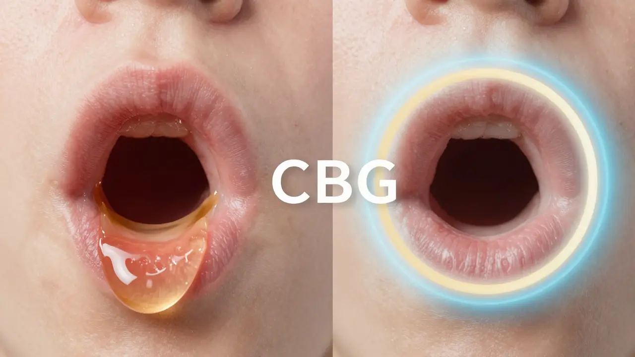 Vergleich einer öligen Hautpore vor und nach der regulierenden Wirkung von CBG.