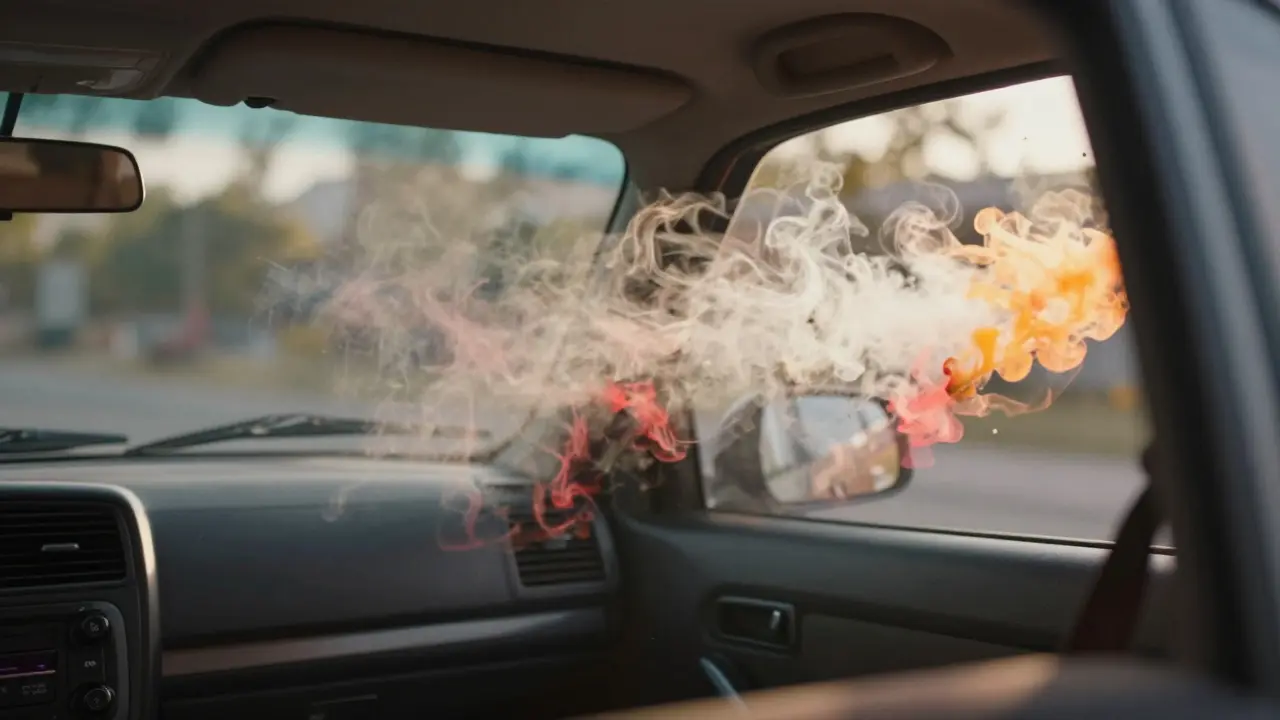 Sich schnell auflösender Duft in einem belüfteten Auto