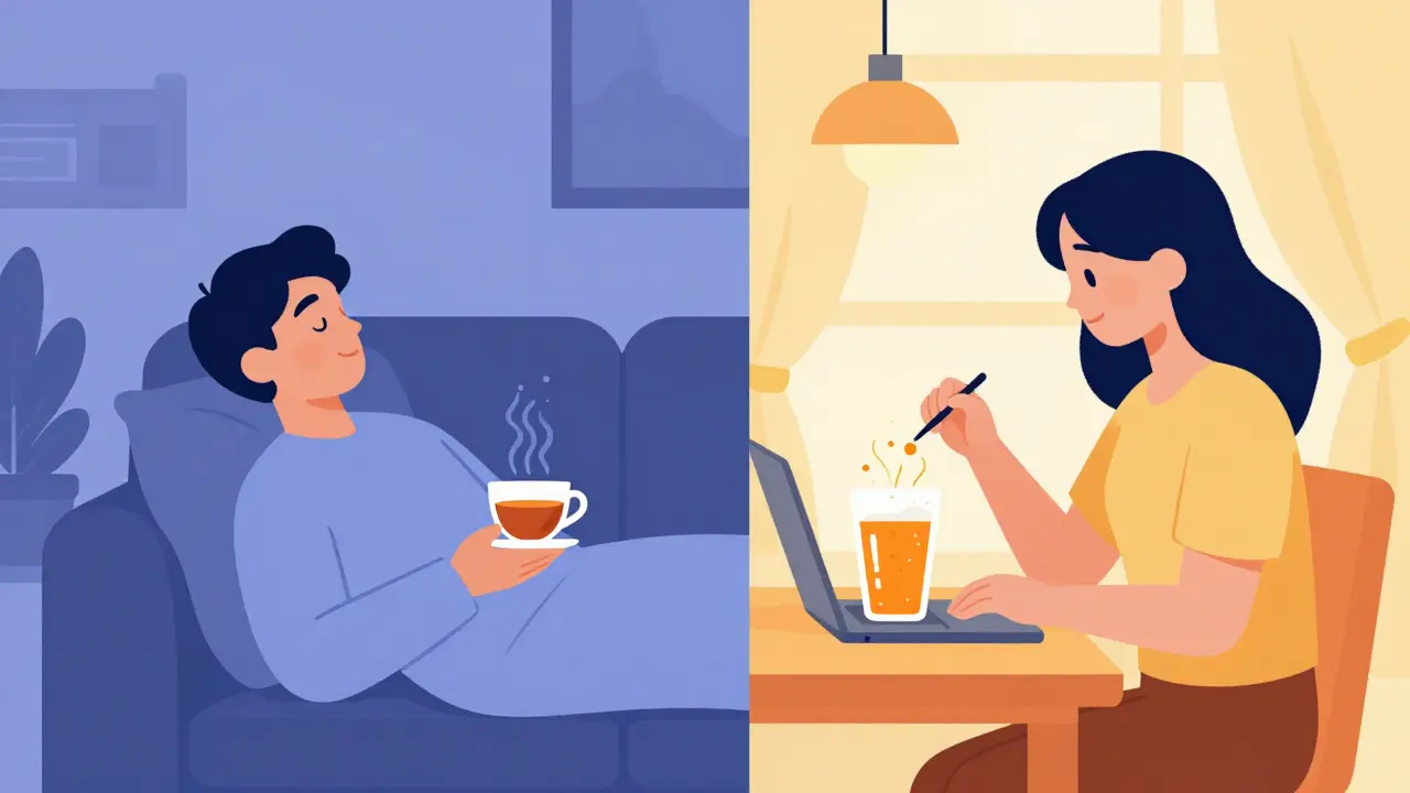 Vergleich: Abends entspannen vs. morgens fokussiert sein mit CBD