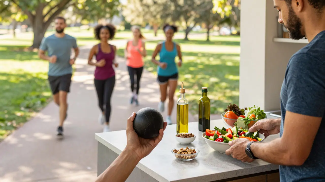 Gesunde Lebensweise: Sport, Ernährung und Stressmanagement für das Herz